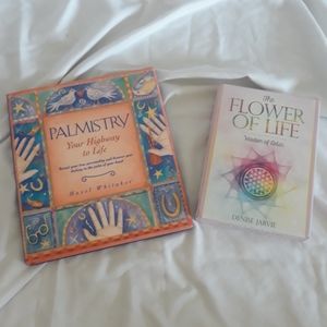 Book of palmistry and flower of life cards